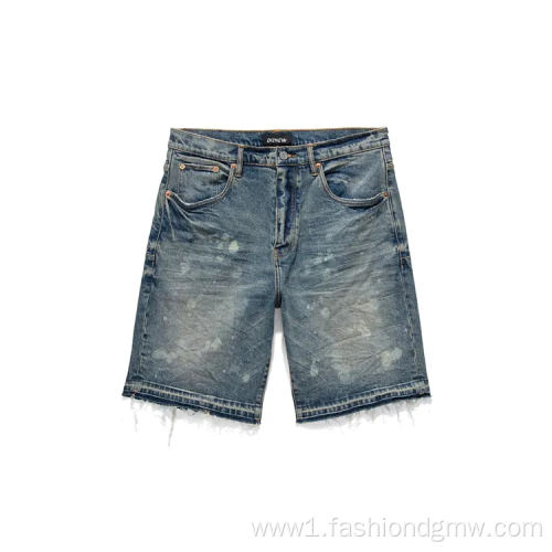 OEM Vintage Washed Distressed Jean Shorts Men